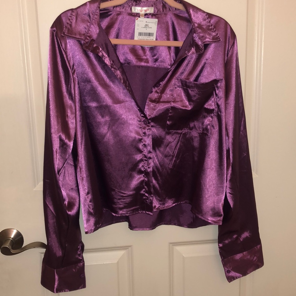 Satin Purple Top